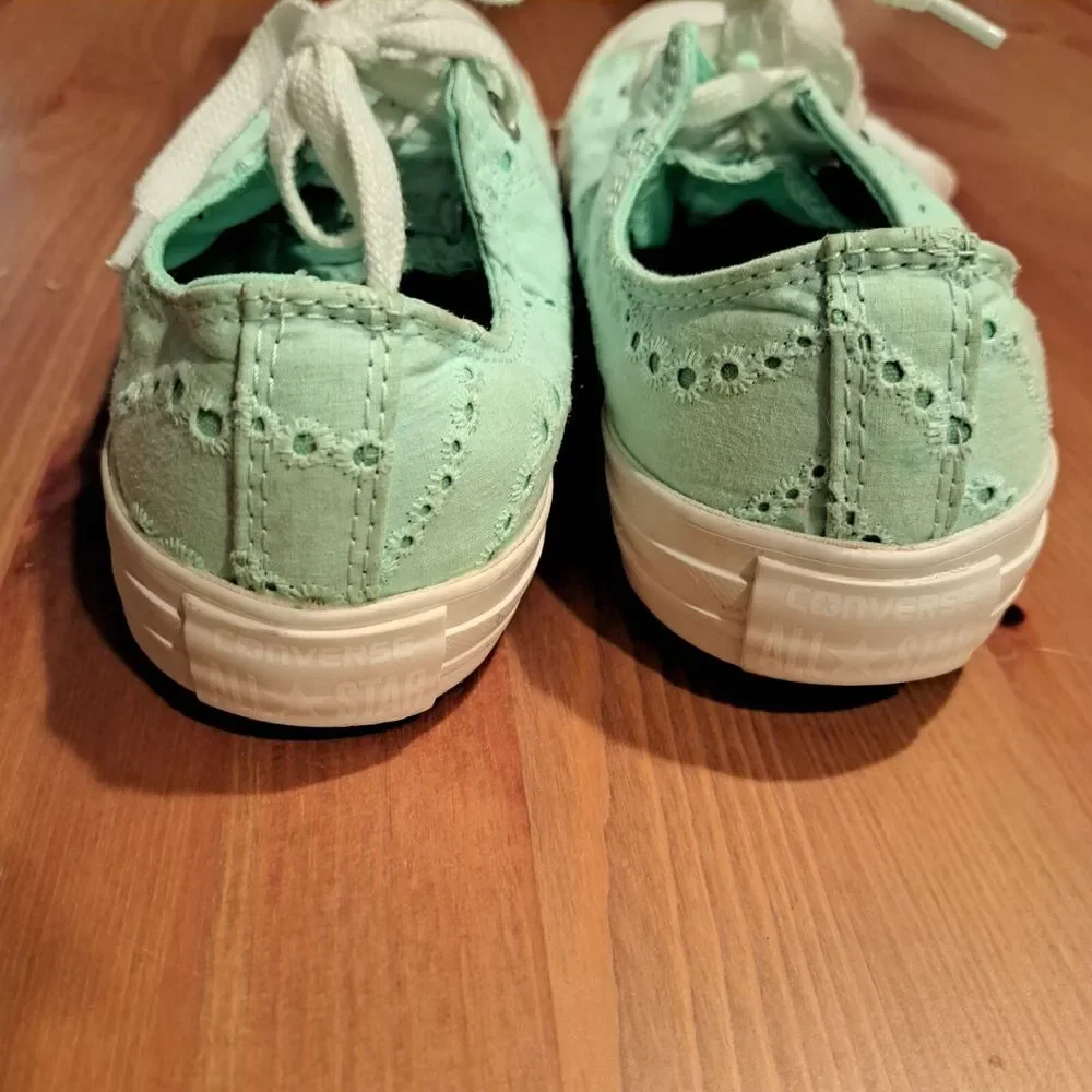 Converse Chuck Taylor All Star Mint Eyelet Women's 9 - Picture 4 of 7